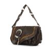 Bolso de mano Dior Saddle en cuero marrón - 00pp thumbnail