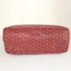 Sac cabas Goyard Saint-Louis en toile monogram enduite rouge et cuir rouge - Detail D4 thumbnail