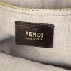 Bolso para llevar al hombro o en la mano Fendi Silvana en cuero marrón oscuro y beige - Detail D4 thumbnail