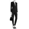 Bolso Saint Laurent Emmanuelle modelo grande en ante negro y cuero negro - Detail D1 thumbnail