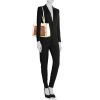 Fendi Runaway handbag in cream color, brown and red leather - Detail D2 thumbnail