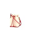 Bolso bandolera Fendi Mon Trésor en cuero blanquecino y rojo - 00pp thumbnail