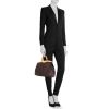 Louis Vuitton Brea handbag in burgundy patent leather and natural leather - Detail D1 thumbnail