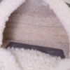 Dior Bobby shoulder bag in grey suede and beige skin-out fur - Detail D2 thumbnail
