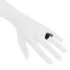 Bague De Grisogono en or blanc,  jais, émeraudes et diamants noirs - Detail D1 thumbnail
