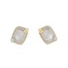 Pendientes con clip Pomellato Ritratto de oro rosa, cuarzo y diamantes - 00pp thumbnail