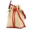 Bolso de mano Fendi  Mon Trésor en cuero beige y rojo - 00pp thumbnail