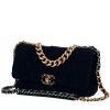 Bolso bandolera Chanel  19 modelo grande  en tejido jersey azul marino - 00pp thumbnail