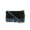 Bolso bandolera Chloé  Faye en cuero azul y ante azul - 360 thumbnail
