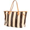 Sac cabas Louis Vuitton  Neverfull Editions Limitées en toile monogram marron et beige et cuir naturel - 00pp thumbnail