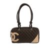 Borsa Chanel  Cambon in pelle trapuntata marrone e pelle beige - 360 thumbnail