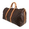 Sac de voyage Louis Vuitton  Keepall 50 en toile monogram marron et cuir naturel - Detail D2 thumbnail