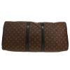 Sac de voyage Louis Vuitton  Keepall 55 Waterproof en toile monogram marron et cuir noir - Detail D1 thumbnail