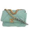 Chanel  19 shoulder bag  in blue quilted leather - 00pp thumbnail