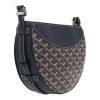 Goyard  Hirondelle handbag  in navy blue Goyard canvas  and navy blue leather - Detail D6 thumbnail